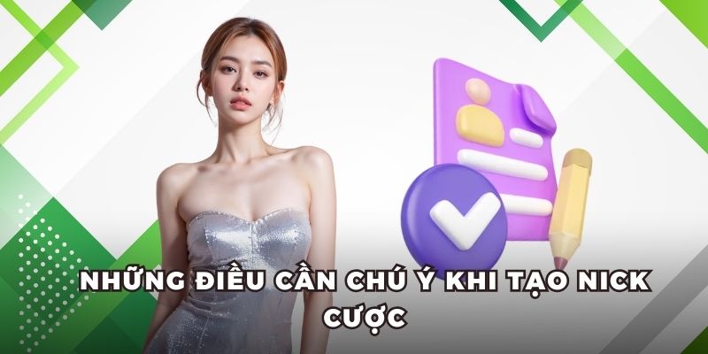 Những điều cần chú ý khi tạo nick cược